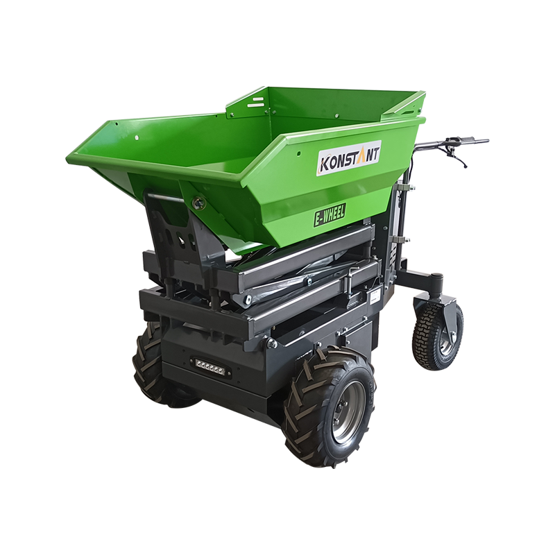 100% Electric Drive Electromagnetic Brake System Hydraulic Tipping and Lifting Power Barrow Mini Dumper