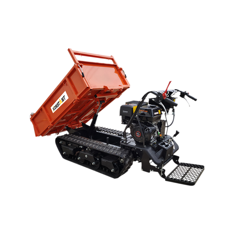 800kg Free Skip Bucket Tipping Hydraulics Petrol Track Mini Dumper
