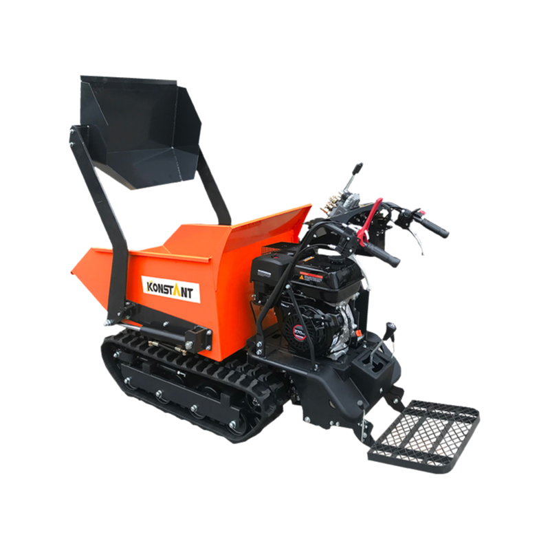Caterpillar Drive Powerful Tipping Hydraulics and Practical Shovel Attached Petrol Powered Mini Crawler Dumper