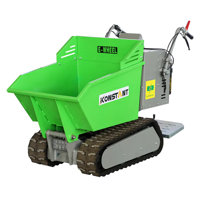 Crawler Mini Dumper is designed for transporting materials across construction sites, gardens, and outdoor work areas. Its tracked design supports traction on soft soil and uneven terrain, subject to ground conditions and load limits.