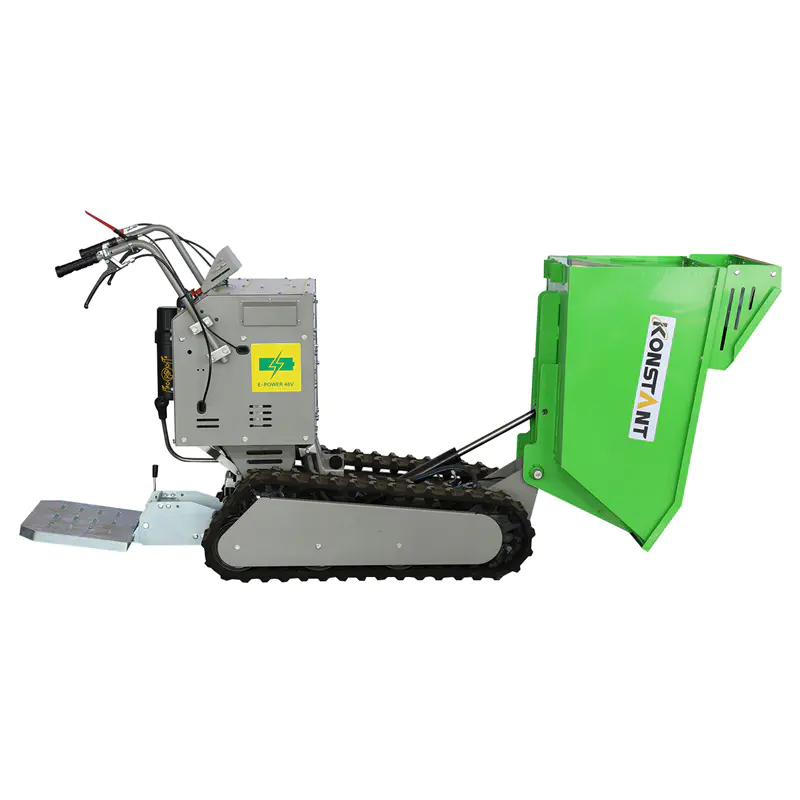 Mini Dump Truck on Tracks for Compact Material Handling